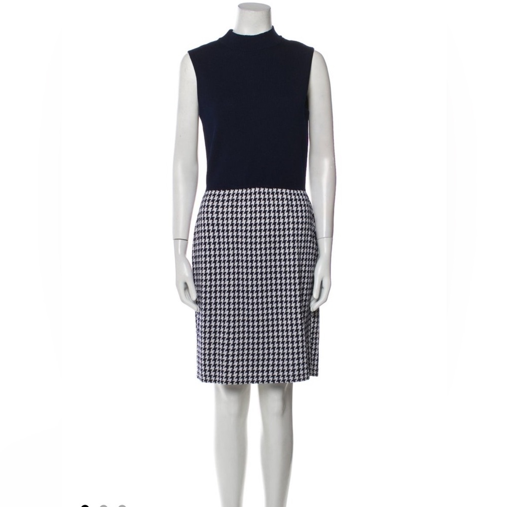 St. John Collection Houndstooth Print Dress
